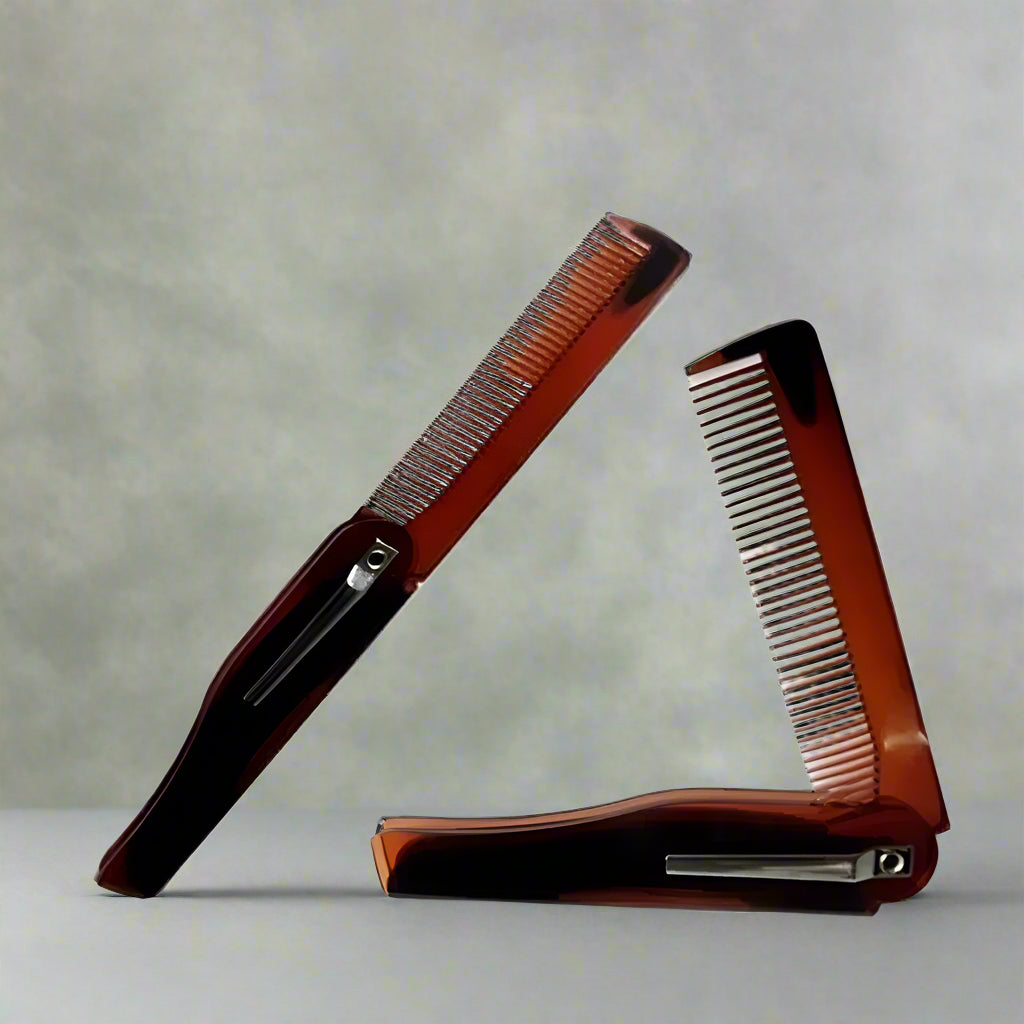 Peigne de cheveux pliable et rétractable écaille de tortue, compact et pratique, idéal pour les voyages et facile à emporter dans n'importe quel sac