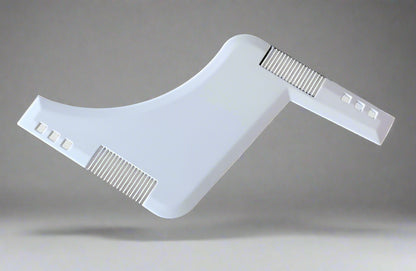 Peigne de contour barbe homme blanc – outil de précision pour tracés nets et symétriques, idéal pour un style soigné à la maison