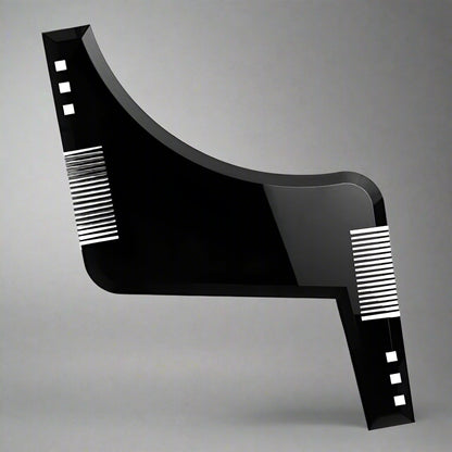 Peigne de contour barbe homme noir opaque – outil de précision pour tracés nets et symétriques, idéal pour un style soigné à la maison