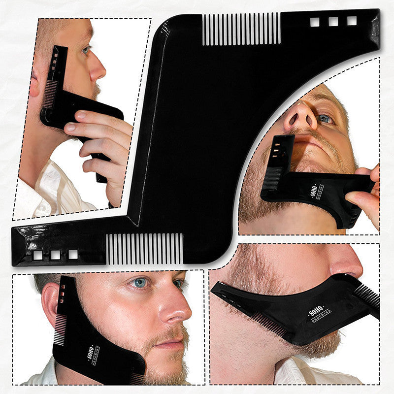 idee utilisation sur homme du peigne de contour barbe – outil de précision pour tracés nets et symétriques, idéal pour un style soigné à la maison