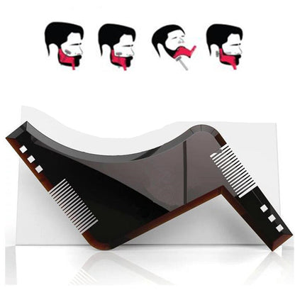 Peigne de contour barbe homme avec image utilisation – outil de précision pour tracés nets et symétriques, idéal pour un style soigné à la maison