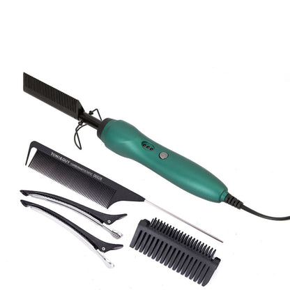 Peigne électrique couleur vert – démêle, lisse et stylise en un seul geste