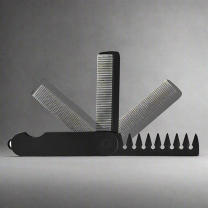 Peigne 2 en 1 multifonction, combinant dents larges et fines pour démêler et coiffer tous types de cheveux