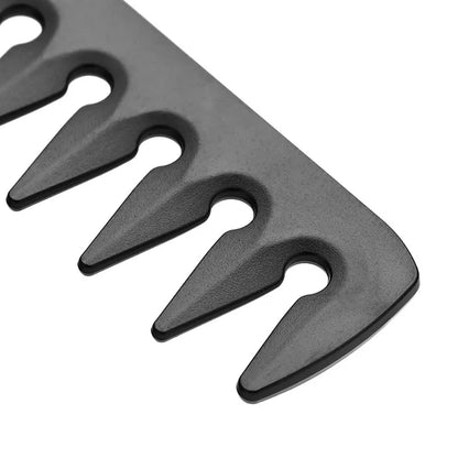 Peigne noir 2 en 1 multifonction démêlant, avec dents larges et fines, idéal pour démêler en douceur tous types de cheveux