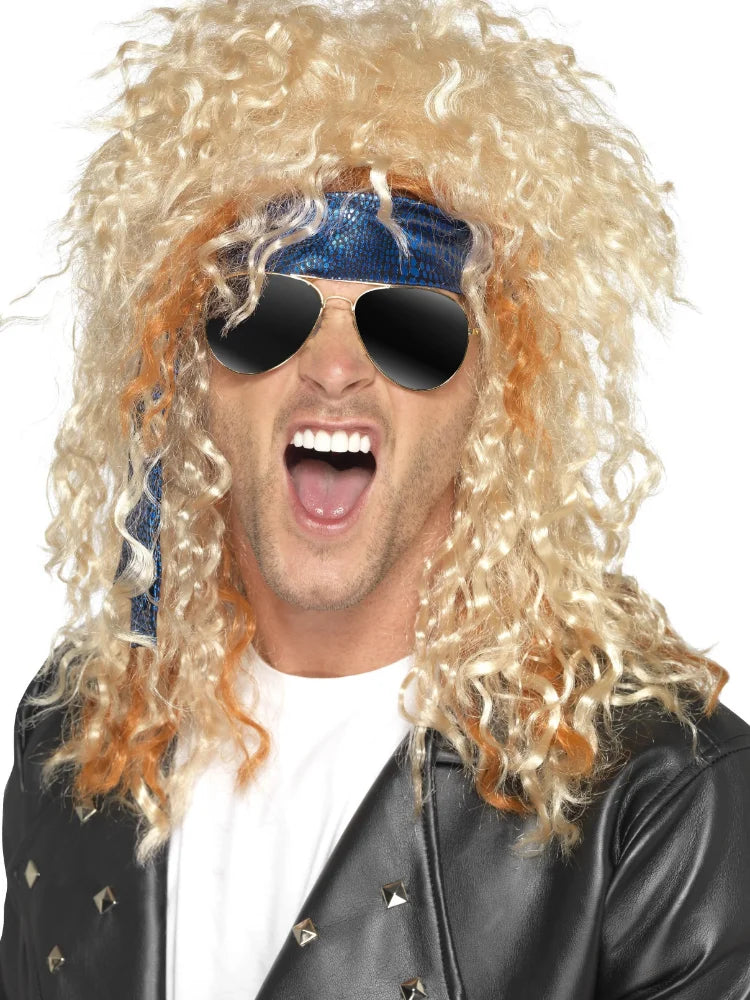Perruque blonde rétro idéale pour un déguisement années 80 ou une soirée à thème