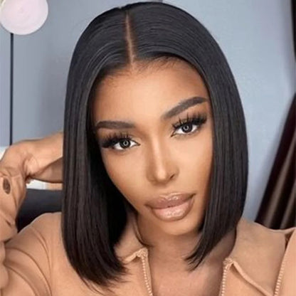 Perruque-carré-lisse-brune-look-naturel-coiffure-soignée-et-chic-cheveux-lisses-et-brillants-style-modernes-pour-un-résultat-élegant- cheveux humains- belle métisse- beauté- métisse- 