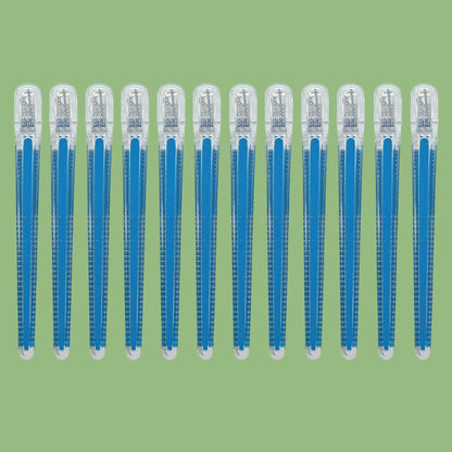 Pinces à cheveux professionnelles antidérapantes x12, couleur bleu cristal élégante, maintien ferme et confortable, idéal pour tous types de cheveux, coiffure rapide et sans effort. 