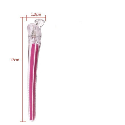 Dimensions Pinces à cheveux professionnelles antidérapantes,12 cm,  couleur rose cristal élégante, maintien ferme et confortable, idéal pour tous types de cheveux, coiffure rapide et sans effort. 
