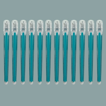 Pinces à cheveux professionnelles antidérapantes x12, couleur bleu cristal élégante, maintien ferme et confortable, idéal pour tous types de cheveux, coiffure rapide et sans effort. 