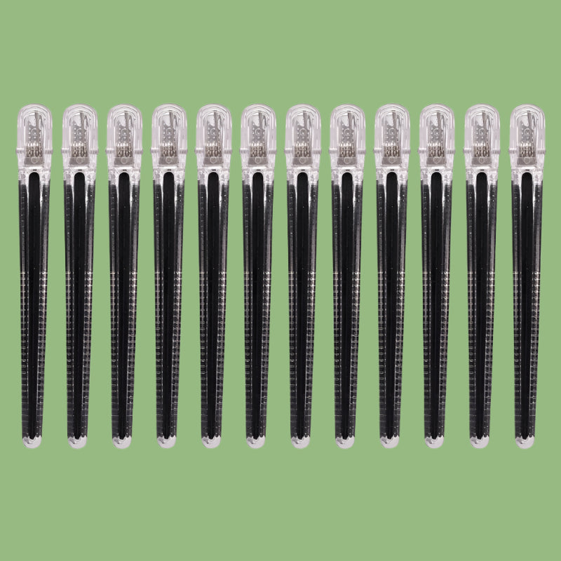 Pinces à cheveux professionnelles antidérapantes x12, couleur noir cristal élégante, maintien ferme et confortable, idéal pour tous types de cheveux, coiffure rapide et sans effort. 