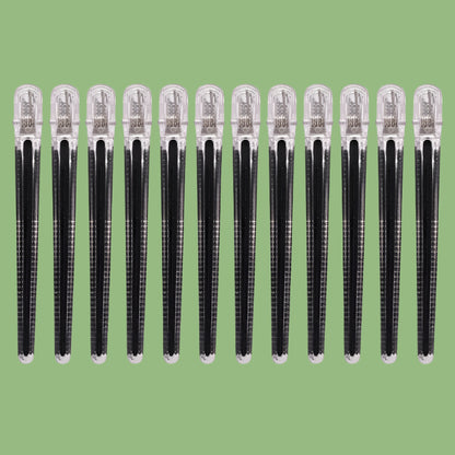 Pinces à cheveux professionnelles antidérapantes x12, couleur noir cristal élégante, maintien ferme et confortable, idéal pour tous types de cheveux, coiffure rapide et sans effort. 