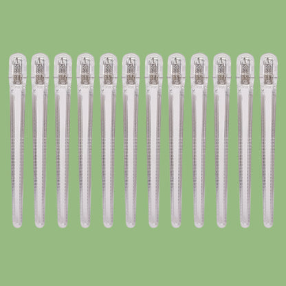 Pinces à cheveux professionnelles transparentes antidérapantes x12, couleurs cristal élégantes, maintien ferme et confortable, idéal pour tous types de cheveux, coiffure rapide et sans effort