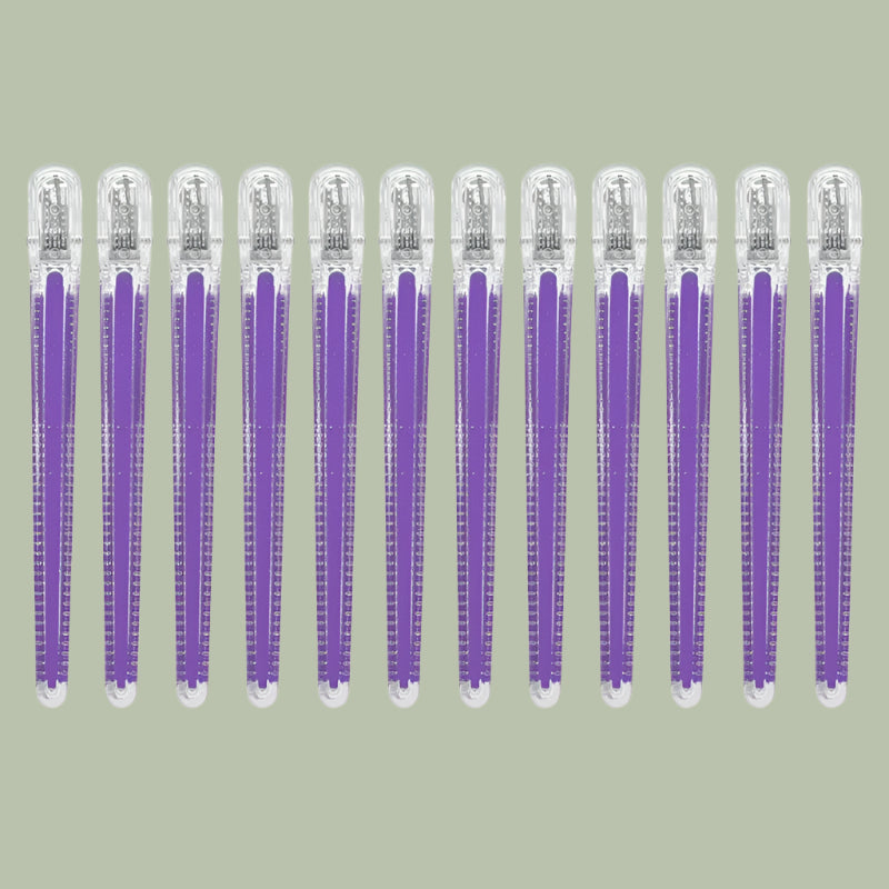 Pinces à cheveux professionnelles antidérapantes x12, couleur violet cristal élégante, maintien ferme et confortable, idéal pour tous types de cheveux, coiffure rapide et sans effort. 