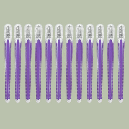 Pinces à cheveux professionnelles antidérapantes x12, couleur violet cristal élégante, maintien ferme et confortable, idéal pour tous types de cheveux, coiffure rapide et sans effort. 