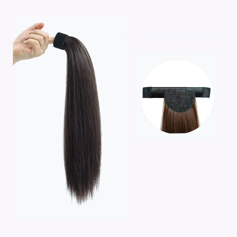 Extension queue de cheval longue et lisse – Cheveux synthétiques-maintien et volume