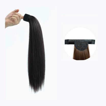 Extension queue de cheval longue et lisse – Cheveux synthétiques-attache rapide