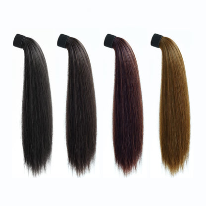 Extension queue de cheval longue et lisse – Cheveux synthétiques coloris de  châtain a brun