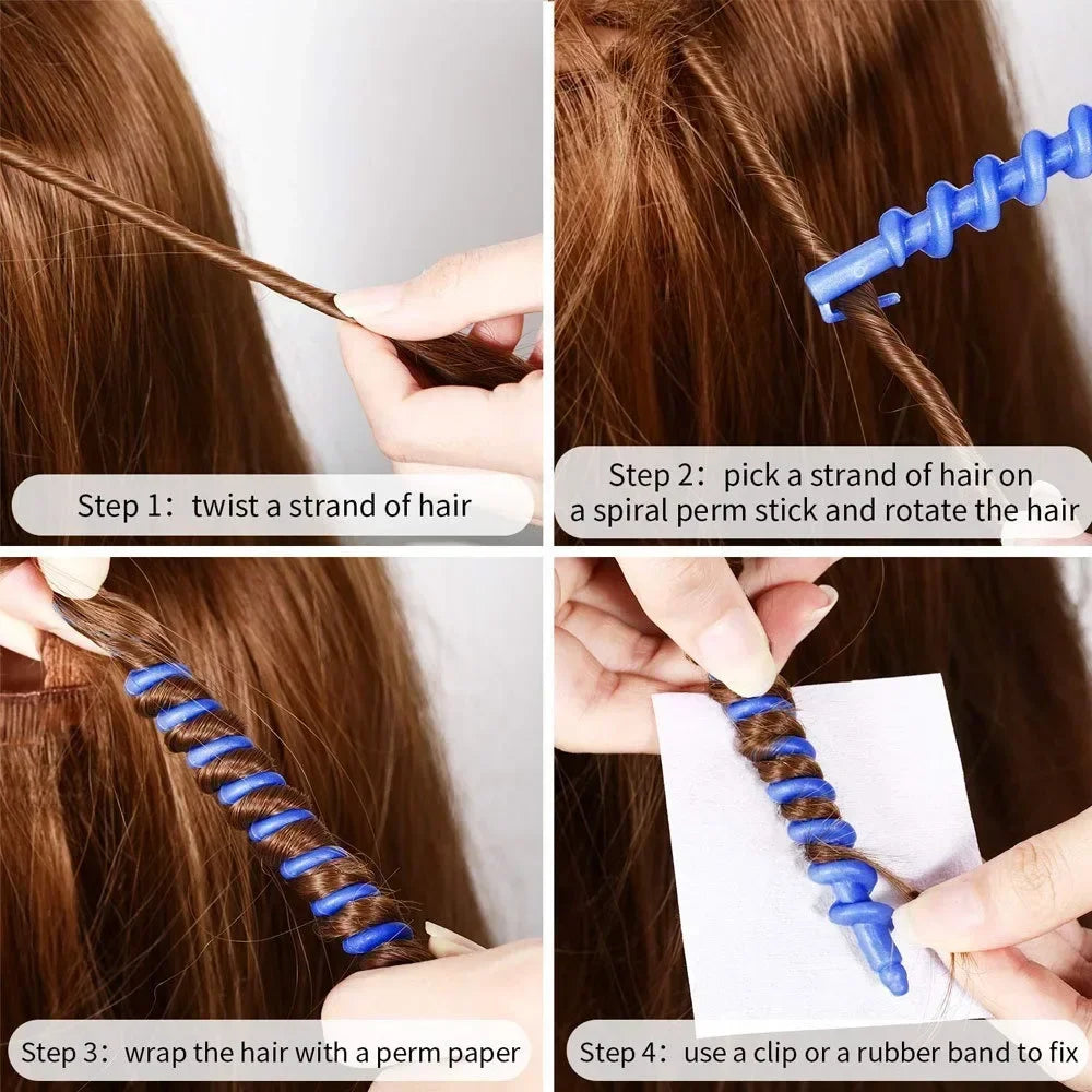 Rouleaux rigides pour cheveux, conçus pour une permanente sans chaleur, offrant un maintien ferme pour des boucles durable