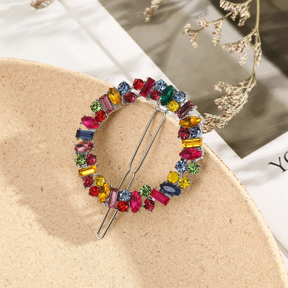 Barrette à Cheveux-Élégante en Métal Rond
