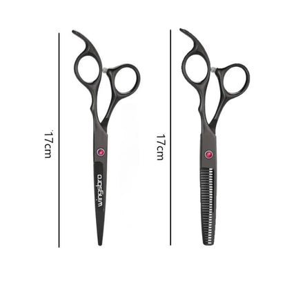 Kit ciseaux coiffure inox avec rasoir et étui