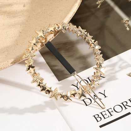 Barrette à Cheveux-Élégante en Métal Rond