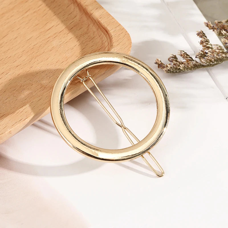 Barrette à Cheveux-Élégante en Métal Rond
