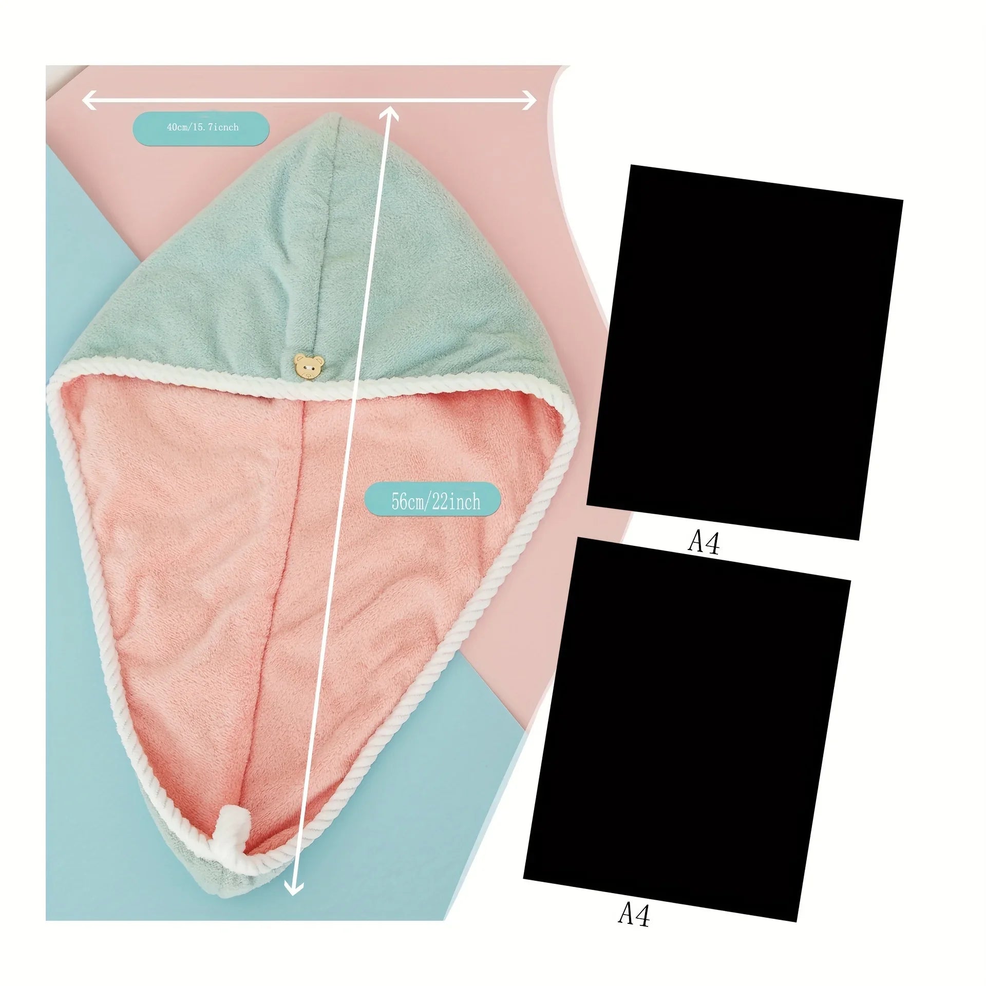 Serviette Cheveux Microfibre Ultra-Absorbante – Séchage Rapide - Cheveu Soyeux
