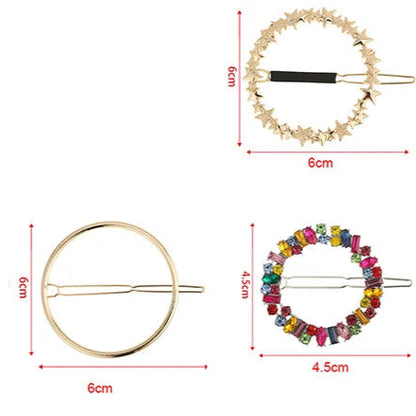 Barrette à Cheveux-Élégante en Métal Rond