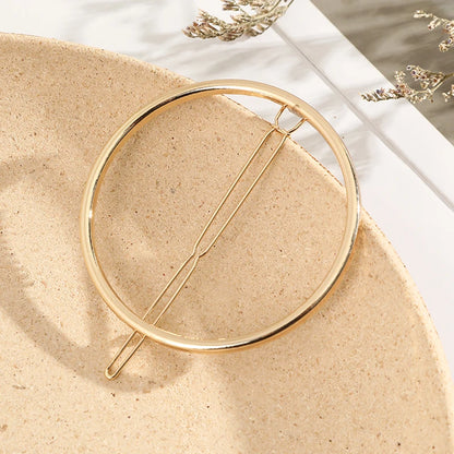 Barrette à Cheveux-Élégante en Métal Rond
