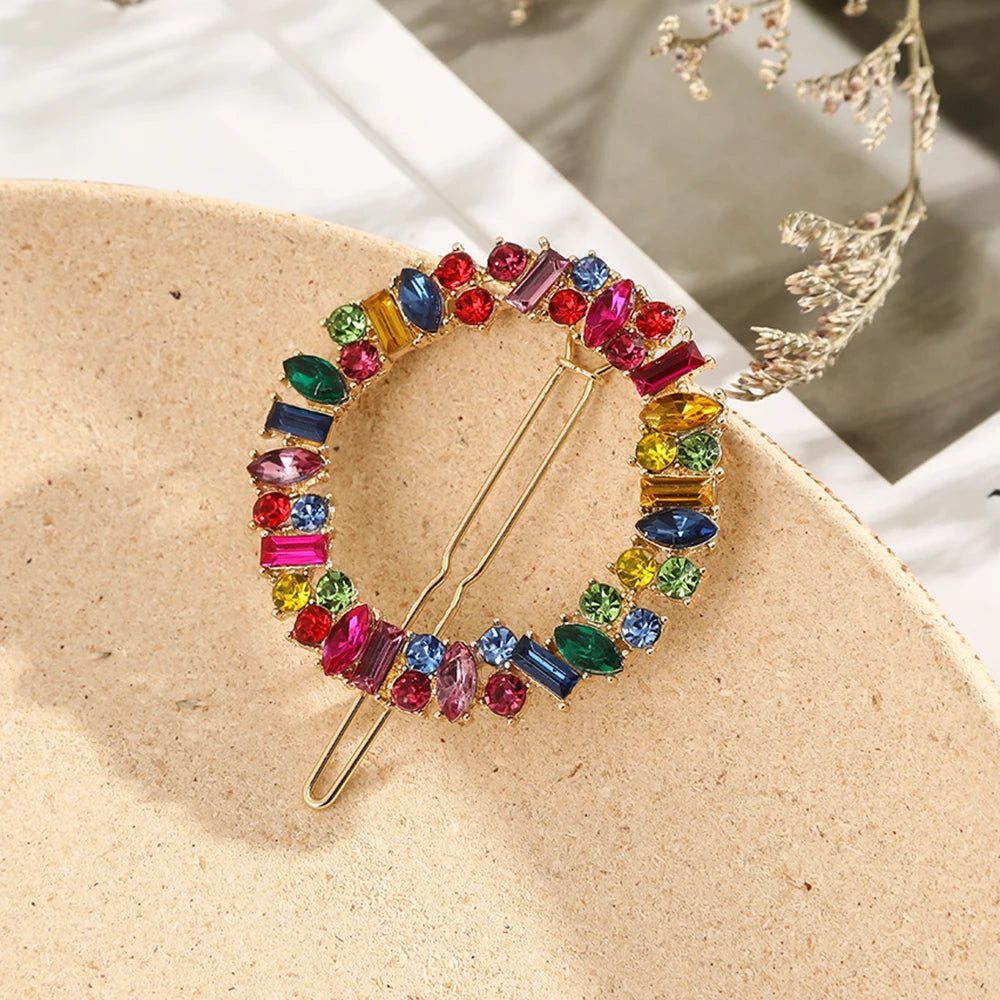 Barrette à Cheveux-Élégante en Métal Rond