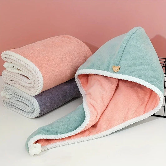 Serviette Cheveux Microfibre Ultra-Absorbante – Douceur et Soin
