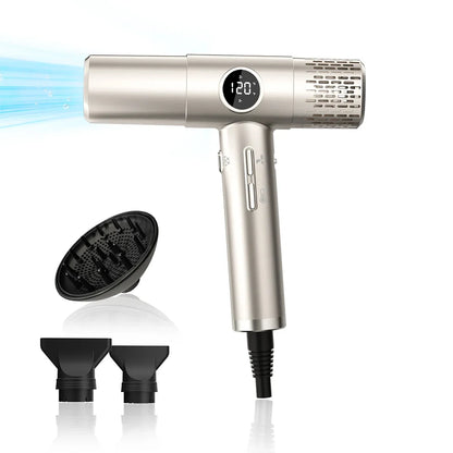 Sèche-cheveux professionnel puissant, conçu pour un séchage rapide et des performances de qualité salon