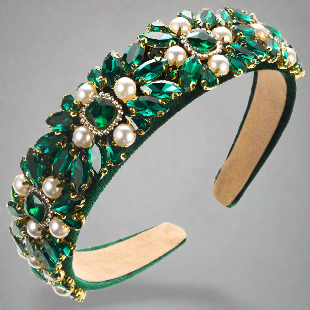 Serre-Tête Strass et Perles Rétro - Elégance intemporelle