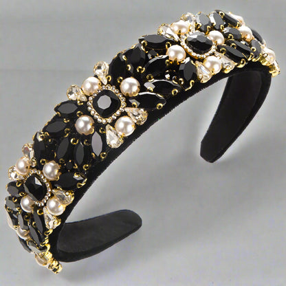 Serre-Tête Strass et Perles Rétro - Elégance intemporelle