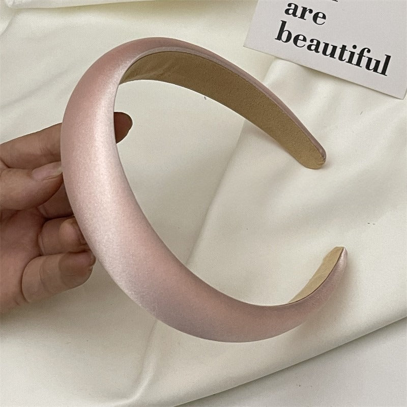 Serre-Tête Satin Rembourré–Elégant