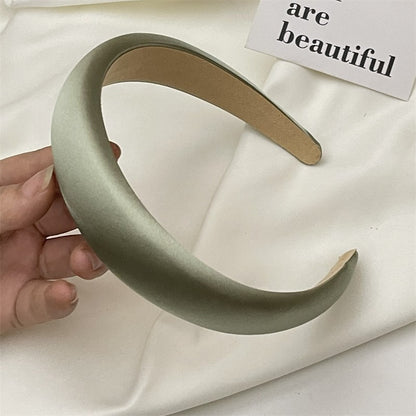 Serre-Tête Satin Rembourré–Elégant