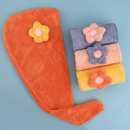 Serviette pour cheveux microfibre - Floral - Cheveu Soyeux