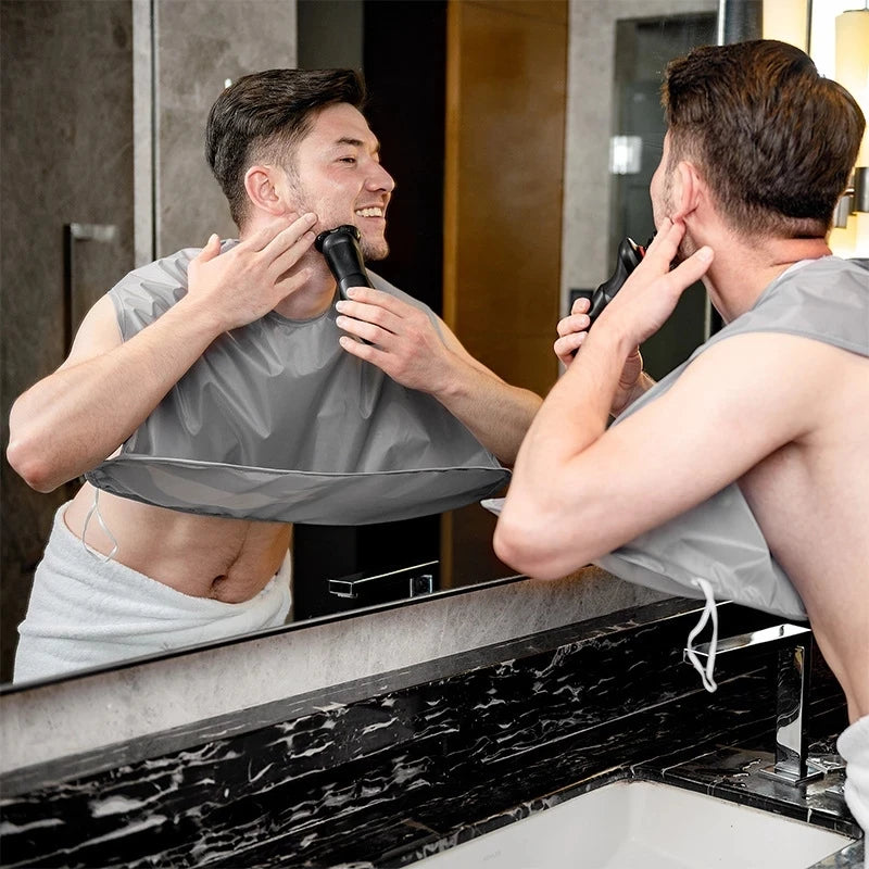 Tablier de rasage homme pliable | Cape barbe réutilisable