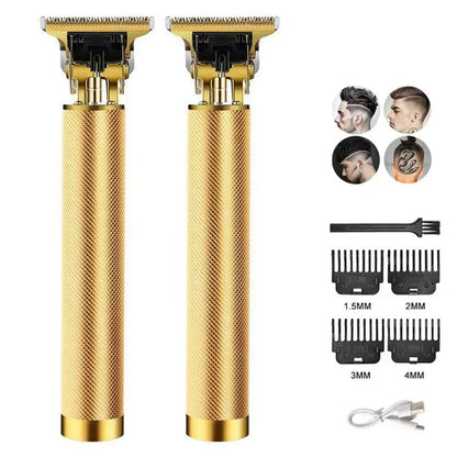 Lot de tondeuse à cheveux homme pour coiffeur - lot de tondeuse barbe homme - lot de tondeuse homme professionnelle - lot de tondeuse sans fil homme couleur or