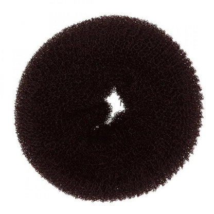 Accessoire donut marron pour chignon, conçu pour ajouter du volume et de la tenue à votre coiffure