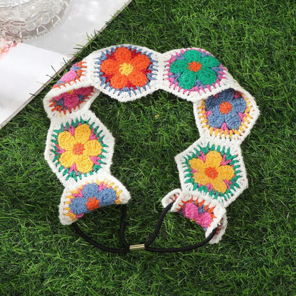 Bandeau cheveu-Artisanal Crochet fleuri - Cheveu Soyeux