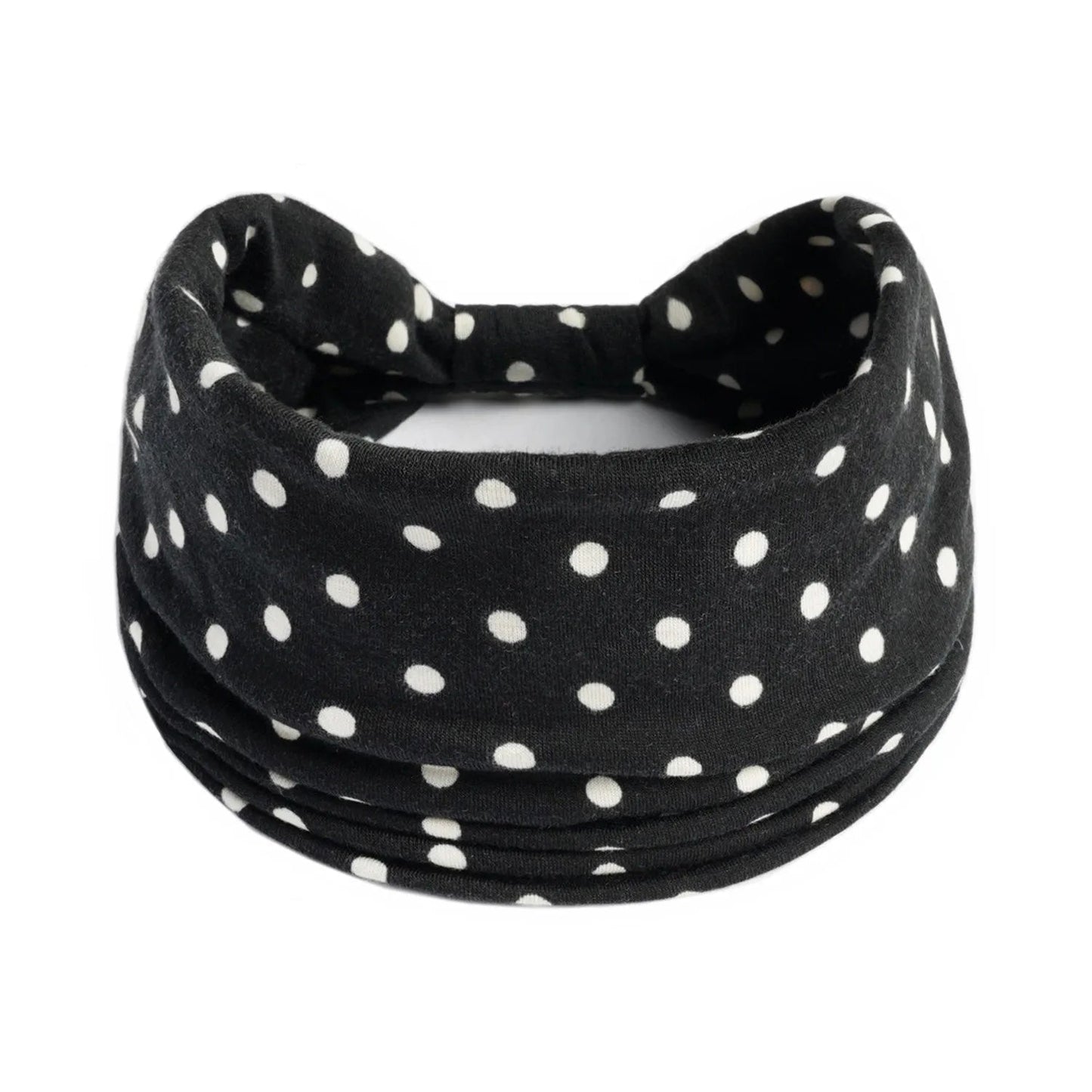 Bandeau pour cheveux - Large - A pois - Cheveu Soyeux