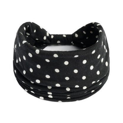 Bandeau pour cheveux - Large - A pois - Cheveu Soyeux