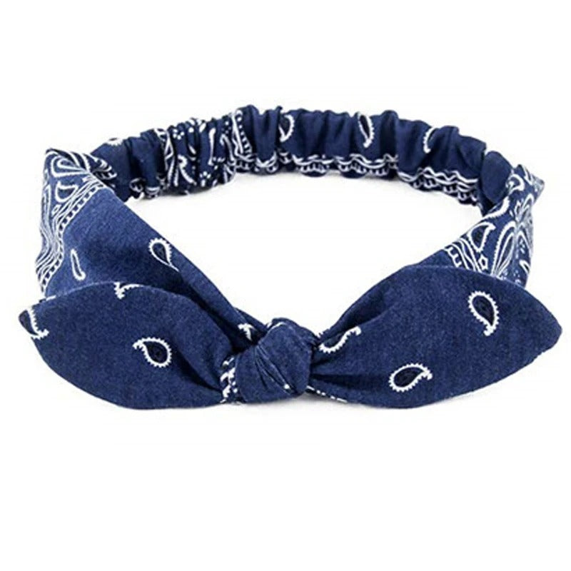 Bandeau bleu - Bandeau bohème- Bandeau bleu bohème - Bandeau pour l'été 