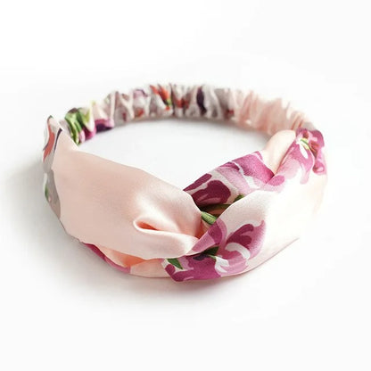 bandeau rose fleuri - bandeau féminin