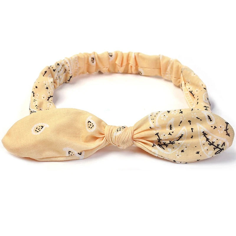 bandeau jaune - Bandeau fille - bandeau élastique - bandeau pour cheveux - bandeau 