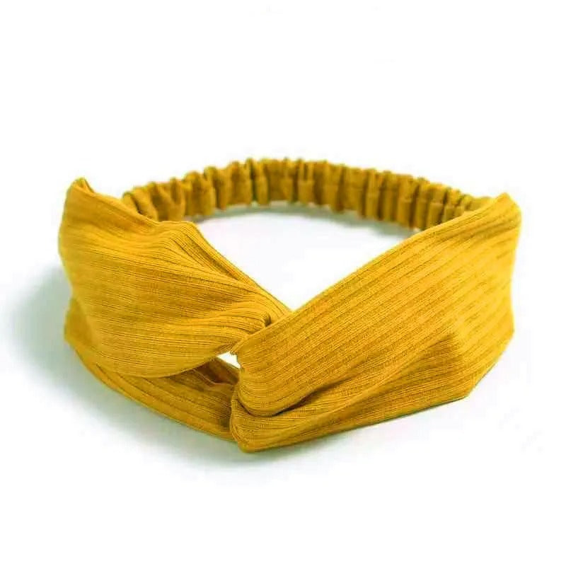bandeau pour cheveux - bandeau jaune vif - bandeau élastique - bandeau jaune