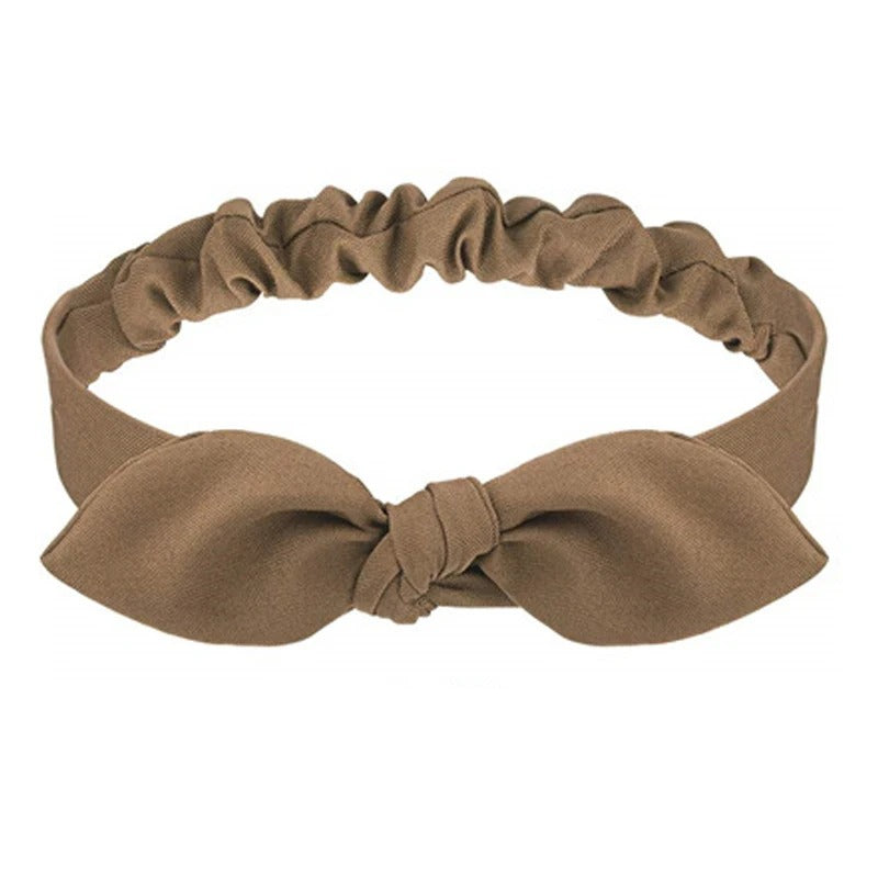 Bandeau nœud élastique - bandeau beige foncé