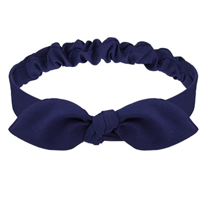 bandeau femme - bandeau bleu marine- Bandeau petit nœud bleu