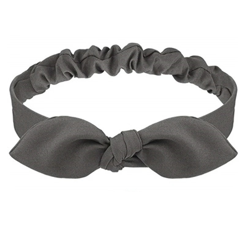 Bandeau femme - bandeau avec nœud gris - bandeau gris 